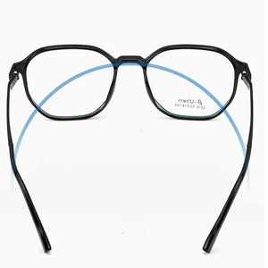 Polygonal Plastic Steel Spectacle Frame Men's Retro Fashionable Eyeglasses Women's Lightweight Comfortable Myopia Eyewears