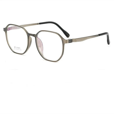 Polygonal Plastic Steel Spectacle Frame Men's Retro Fashionable Eyeglasses Women's Lightweight Comfortable Myopia Eyewears