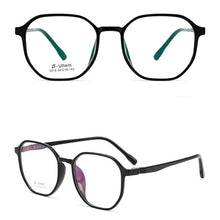 Load image into Gallery viewer, Polygonal Plastic Steel Spectacle Frame Men&#39;s Retro Fashionable Eyeglasses Women&#39;s Lightweight Comfortable Myopia Eyewears