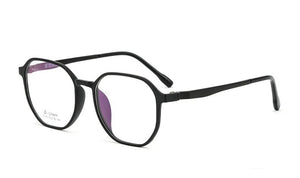 Polygonal Plastic Steel Spectacle Frame Men's Retro Fashionable Eyeglasses Women's Lightweight Comfortable Myopia Eyewears