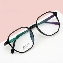 Load image into Gallery viewer, Polygonal Plastic Steel Spectacle Frame Men&#39;s Retro Fashionable Eyeglasses Women&#39;s Lightweight Comfortable Myopia Eyewears