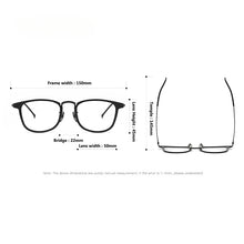 Load image into Gallery viewer, Pure titanium eye Glasses Frame for Men Women Ultralight Round Prescription Eyeglasses Frames Retro Optical Eyewear Frame