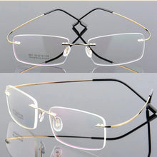 Load image into Gallery viewer, Retail 4 Colors Lightweight Rimless Glasses Frames Memory Titanium Eyeglasses Spectacle Prescription Optical Frames