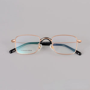 New Square Frames Glasses Made of Titanium and Acetate with Fine Quality Men  Eyeglasses Women  Glasses