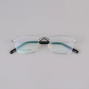 New Square Frames Glasses Made of Titanium and Acetate with Fine Quality Men  Eyeglasses Women  Glasses