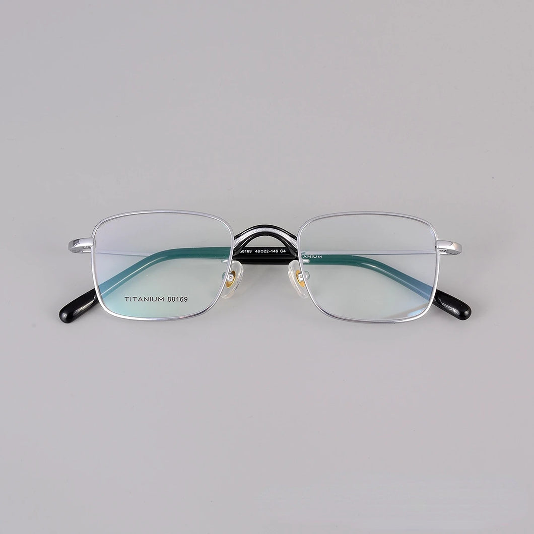 New Square Frames Glasses Made of Titanium and Acetate with Fine Quality Men  Eyeglasses Women  Glasses
