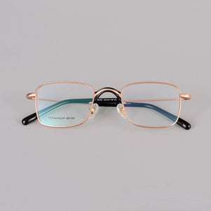 New Square Frames Glasses Made of Titanium and Acetate with Fine Quality Men  Eyeglasses Women  Glasses