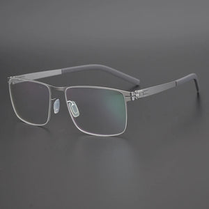 Square Titanium Alloy Glasses Frame Men Optical Myopia Prescription Eyeglasses Frame Women Denmark   Screwless Eyewear