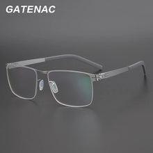 Load image into Gallery viewer, Square Titanium Alloy Glasses Frame Men Optical Myopia Prescription Eyeglasses Frame Women Denmark   Screwless Eyewear