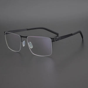 Square Titanium Alloy Glasses Frame Men Optical Myopia Prescription Eyeglasses Frame Women Denmark   Screwless Eyewear