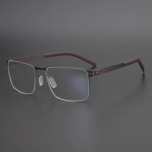 Square Titanium Alloy Glasses Frame Men Optical Myopia Prescription Eyeglasses Frame Women Denmark   Screwless Eyewear