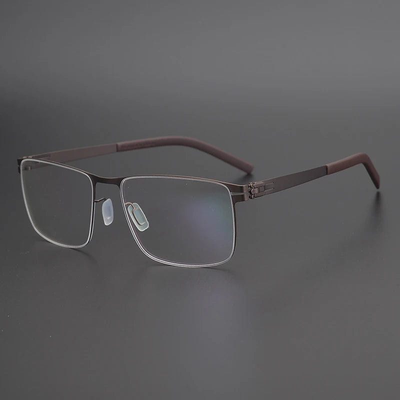 Square Titanium Alloy Glasses Frame Men Optical Myopia Prescription Eyeglasses Frame Women Denmark   Screwless Eyewear