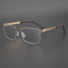 Load image into Gallery viewer, Square Titanium Alloy Glasses Frame Men Optical Myopia Prescription Eyeglasses Frame Women Denmark   Screwless Eyewear