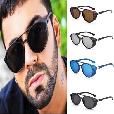 New Stylish Round Steampunk Sunglasses Women Men Vintage Brand Sun Glasses Steam Punk Retro Sun Glasses Oculus de sol
