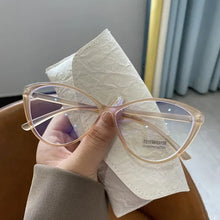 Load image into Gallery viewer, New Trend Myopia Galsses for Women Unisex Luxury Cat Eye Design Near Sight Eyeglasses Ladies Transparent Anti-blue Light Glasses