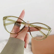 Load image into Gallery viewer, New Trend Myopia Galsses for Women Unisex Luxury Cat Eye Design Near Sight Eyeglasses Ladies Transparent Anti-blue Light Glasses