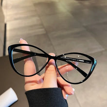 Load image into Gallery viewer, New Trend Myopia Galsses for Women Unisex Luxury Cat Eye Design Near Sight Eyeglasses Ladies Transparent Anti-blue Light Glasses