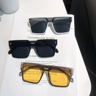New Trend Oversized Sunglasses Men Vintage Square Sun Glasses Women Flat Top Brand Design Driving Shades Eyewear UV400