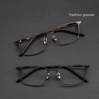 Trend Retro Pure Titanium Man Glasses Frame Women Polygon Fashion Luxury Glasses Frame