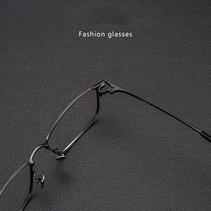 Trend Retro Pure Titanium Man Glasses Frame Women Polygon Fashion Luxury Glasses Frame