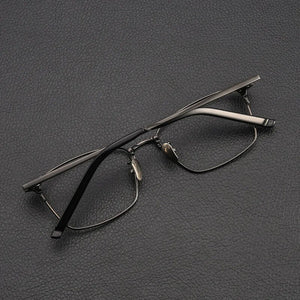 Trend Retro Pure Titanium Man Glasses Frame Women Polygon Fashion Luxury Glasses Frame