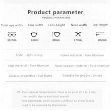 Load image into Gallery viewer, Trend Retro Pure Titanium Man Glasses Frame Women Polygon Fashion Luxury Glasses Frame