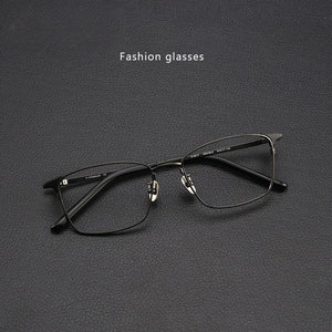 Trend Retro Pure Titanium Man Glasses Frame Women Polygon Fashion Luxury Glasses Frame