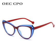 Load image into Gallery viewer, Trends Cat Eye Glasses for Women Punk Clear Lens Eyewear Lady Brand Designer Shades Transparent Eyeglass Frame
