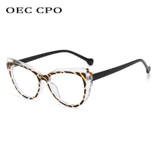 Load image into Gallery viewer, Trends Cat Eye Glasses for Women Punk Clear Lens Eyewear Lady Brand Designer Shades Transparent Eyeglass Frame