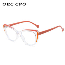 Load image into Gallery viewer, Trends Cat Eye Glasses for Women Punk Clear Lens Eyewear Lady Brand Designer Shades Transparent Eyeglass Frame