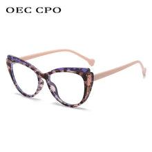 Load image into Gallery viewer, Trends Cat Eye Glasses for Women Punk Clear Lens Eyewear Lady Brand Designer Shades Transparent Eyeglass Frame