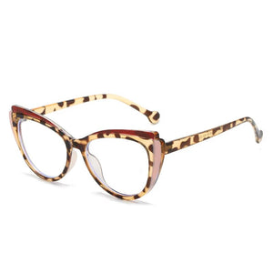 Trends Cat Eye Glasses for Women Punk Clear Lens Eyewear Lady Brand Designer Shades Transparent Eyeglass Frame