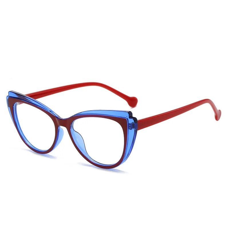 Trends Cat Eye Glasses for Women Punk Clear Lens Eyewear Lady Brand Designer Shades Transparent Eyeglass Frame