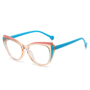 Trends Cat Eye Glasses for Women Punk Clear Lens Eyewear Lady Brand Designer Shades Transparent Eyeglass Frame
