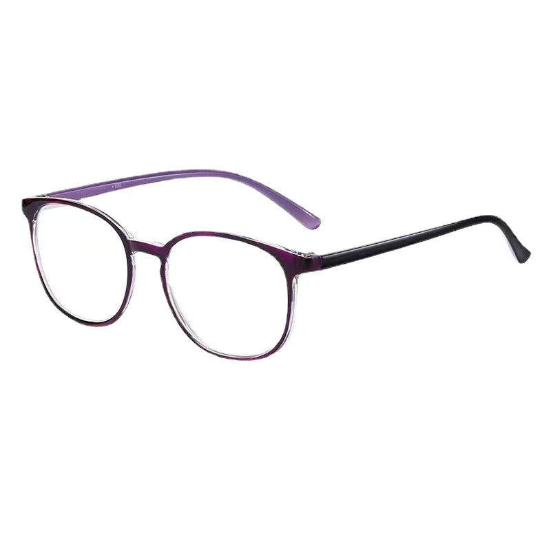 New Ultralight PC Frame Women's Reading Glasses Elliptic Portable High-definition Man Presbyopic Eyeglasses Diopter +1.0 ~ +4.0
