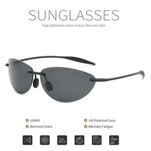 Load image into Gallery viewer, Ultralight Rimless Driving Sports Polarized Sunglasses Men The Matrix Neo Style Sunglasses Oculos De Sol