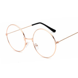 Vintage Round Glasses Frame Women Metal Small Circle Shape Eyewear Clear Optical Eyeglasses Transparent Lens Spectacle