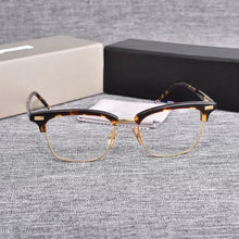 Load image into Gallery viewer, York Thom Brand Classic Square Glasses Frame Men Optical Myopia Eyeglasses Women Alloy Acetate Semi Rimless Eyewear TB711