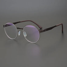 Load image into Gallery viewer, retro gold wire round glasses frame men Designer pure titanium optical eyeglasses myopia reading women personalized eyewear