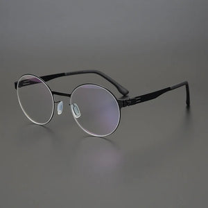 retro gold wire round glasses frame men Designer pure titanium optical eyeglasses myopia reading women personalized eyewear