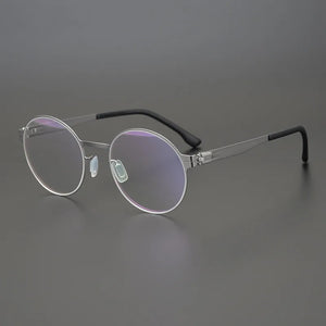 retro gold wire round glasses frame men Designer pure titanium optical eyeglasses myopia reading women personalized eyewear