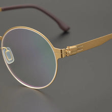 Load image into Gallery viewer, retro gold wire round glasses frame men Designer pure titanium optical eyeglasses myopia reading women personalized eyewear