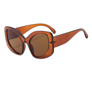 New special-shaped exaggerated sunglasses Y2K colorful large-frame glasses outdoor sunscreen sunglasses cat-eye sunglasses UV400