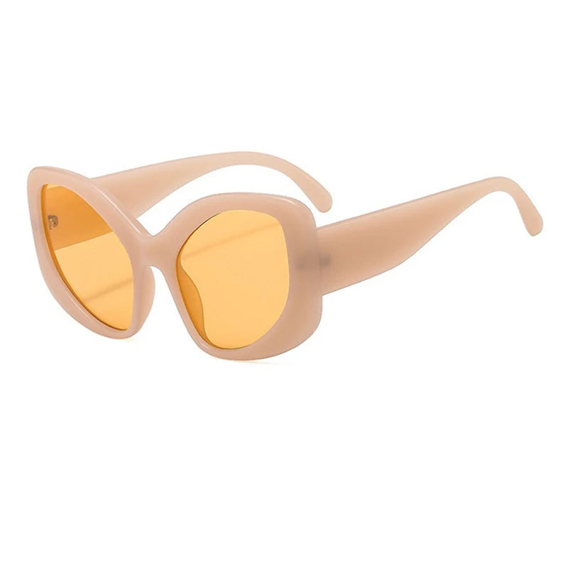 New special-shaped exaggerated sunglasses Y2K colorful large-frame glasses outdoor sunscreen sunglasses cat-eye sunglasses UV400