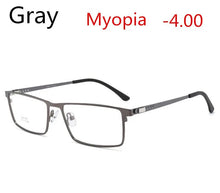 Load image into Gallery viewer, titanium alloy men's photochromic square myopia glasses ladies optical prescription glasses 0 -0.5 -0.75 to -6.0