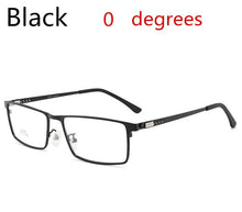 Load image into Gallery viewer, titanium alloy men's photochromic square myopia glasses ladies optical prescription glasses 0 -0.5 -0.75 to -6.0