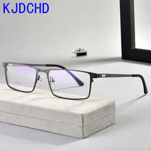 Load image into Gallery viewer, titanium alloy men's photochromic square myopia glasses ladies optical prescription glasses 0 -0.5 -0.75 to -6.0