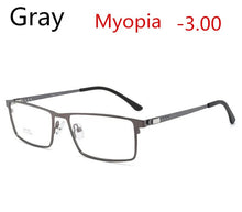 Load image into Gallery viewer, titanium alloy men's photochromic square myopia glasses ladies optical prescription glasses 0 -0.5 -0.75 to -6.0