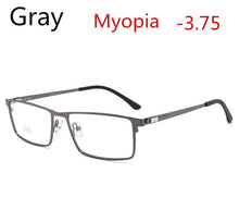 Load image into Gallery viewer, titanium alloy men's photochromic square myopia glasses ladies optical prescription glasses 0 -0.5 -0.75 to -6.0