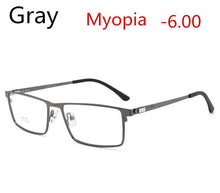 Load image into Gallery viewer, titanium alloy men's photochromic square myopia glasses ladies optical prescription glasses 0 -0.5 -0.75 to -6.0